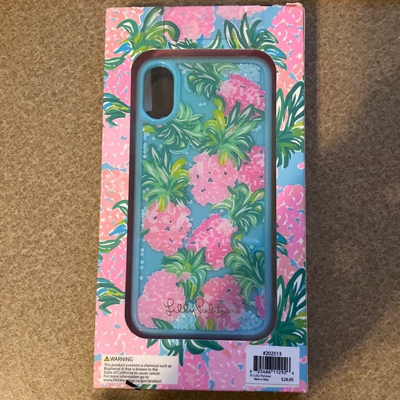 Lilly Pulitzer Glitter X/XS iPhone Case - Picture 1 of 2